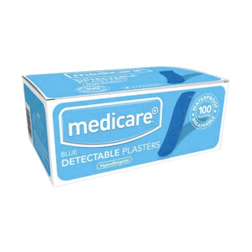 Medicare Blue Detectable Plasters 100pk